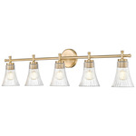 Belle Bathroom Vanity Light - Modern Gold / Clear