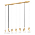 Aimie Linear Chandelier - Modern Gold / White Swirl