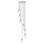 Aimie Round Multi-Light Pendant - Brushed Nickel / White Swirl