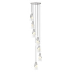 Aimie Round Multi-Light Pendant - Brushed Nickel / White Swirl