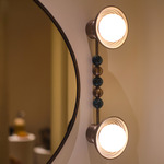 Eos Wall Light - Antique Brass / Green Guatemala