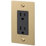 Buster + Punch Linear Duplex Outlet - Brass