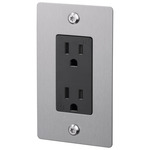 Buster + Punch Linear Duplex Outlet - Steel