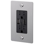 Buster + Punch Linear USB A+C Duplex Outlet - Steel