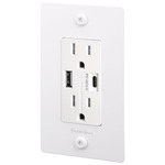 Buster + Punch Linear USB A+C Duplex Outlet - White