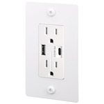 Buster + Punch Linear USB A+C Duplex Outlet - White