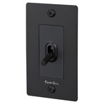 Buster + Punch 1-Gang Complete Linear Knurl Toggle Switch - Black
