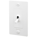 Buster + Punch 1-Gang Complete Linear Knurl Toggle Switch - White