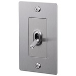 Buster + Punch 1-Gang Complete Linear Knurl Toggle Switch - Steel