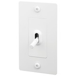 Buster + Punch 1-Gang Complete Linear Knurl Toggle Switch - White
