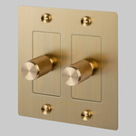 Buster + Punch Complete 2-Gang Dimmer Switch - Brass