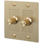 Buster + Punch Complete 2-Gang Dimmer Switch - Brass