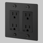 Buster + Punch 2-Gang Cross Duplex Outlet - Black