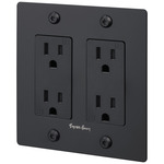 Buster + Punch 2-Gang Linear Duplex Outlet - Black