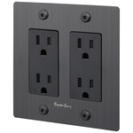 Buster + Punch 2-Gang Linear Duplex Outlet - Smoked Bronze
