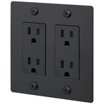 Buster + Punch 2-Gang Linear Duplex Outlet - Black