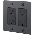 Buster + Punch 2-Gang Linear Duplex Outlet - Smoked Bronze