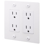 Buster + Punch 2-Gang Linear Duplex Outlet - White