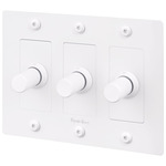 Buster + Punch Complete 3-Gang Linear Knob Dimmer Switch - White