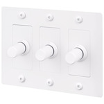 Buster + Punch Complete 3-Gang Linear Knob Dimmer Switch - White