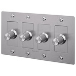 Buster + Punch Complete 4-Gang Linear Knob Dimmer Switch - Steel