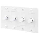 Buster + Punch Complete 4-Gang Linear Knob Dimmer Switch - White