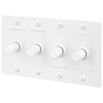 Buster + Punch Complete 4-Gang Linear Knob Dimmer Switch - White