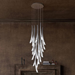 Pulsa Chandelier - Light Gold / White