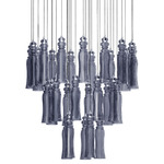Boboli Chandelier - Chrome / Blue Smoke