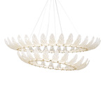 Airone Chandelier - Gold Nickel / Satin Teak