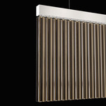 Carmen Linear Chandelier - Chrome / Teak