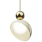 Aurora Pendant - Light Gold / Ancient White