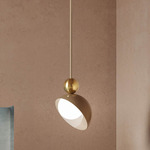 Aurora Pendant - Light Gold / Cappuccino