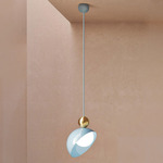 Aurora Pendant - Light Gold / Baby Blue