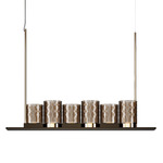Galatea Linear Pendant - Light Gold / Dove