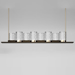 Galatea Linear Pendant - Matte Bronze / Light Gold / Transparent