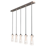 Licio Linear Multi Light Pendant - Light Gold / Transparent