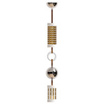 Odette Odile Pendant - White / Nickel / Teak