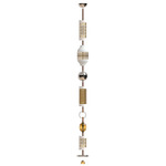 Odette Odile Pendant - White / Nickel / Teak