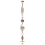 Odette Odile Pendant - White / Nickel / Teak