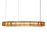 Aura Pendant - Satin Gold / Amber Krek