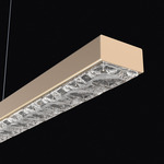 Aura Linear Pendant - Satin Gold / Transparent Krek