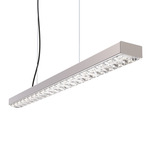 Aura Linear Pendant - Satin Silver / Transparent Krek