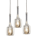 Bossanova Linear Multi Light Pendant - Iron Gray / Transparent