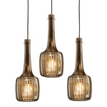 Bossanova Linear Multi Light Pendant - Iron Gray / Dove