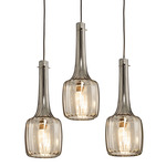Bossanova Linear Multi Light Pendant - Iron Gray / Smoke