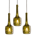 Bossanova Linear Multi Light Pendant - Iron Gray / Olive