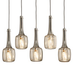 Bossanova Linear Multi Light Pendant - Iron Gray / Smoke