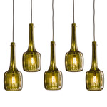 Bossanova Linear Multi Light Pendant - Iron Gray / Olive