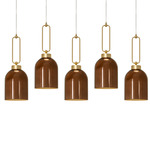 Valentina Linear Multi Light Pendant - Brushed Gold / Agate